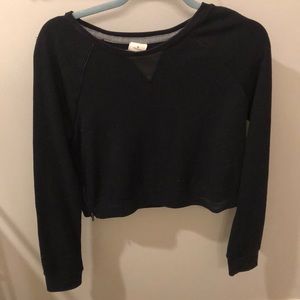 Black sweater crop top